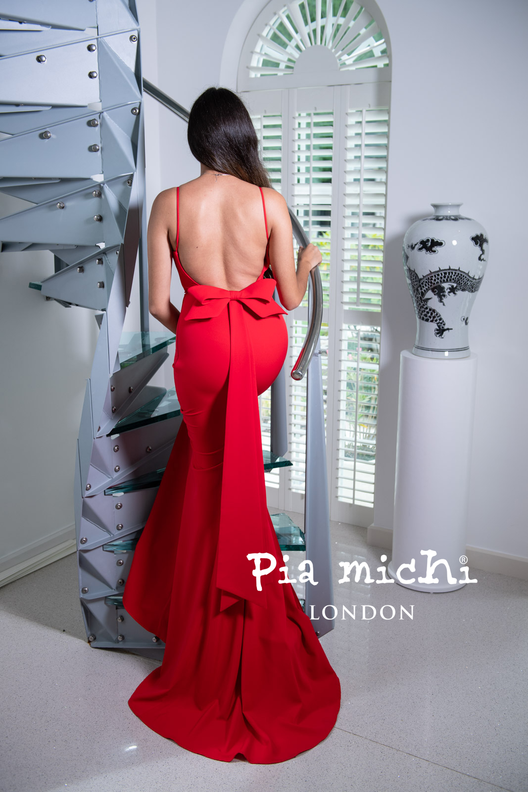 PIA MICHI 11353 BOW BACK RED | RED PROM ...