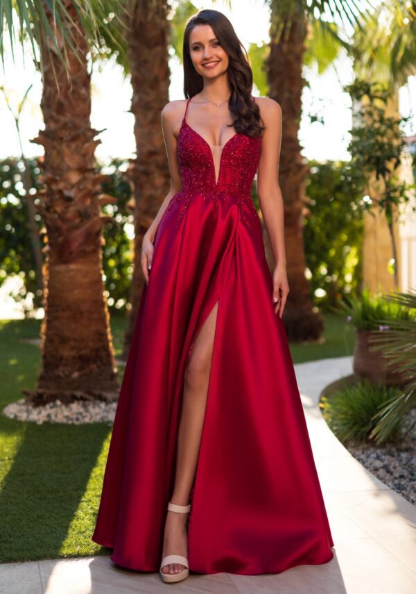 0936 ball gown rio red