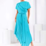 Mila Pleat Knee Front – Turquoise (Large)