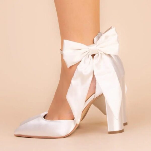PERFECT BRIDAL ARABELLA SATIN SHOE IVORY