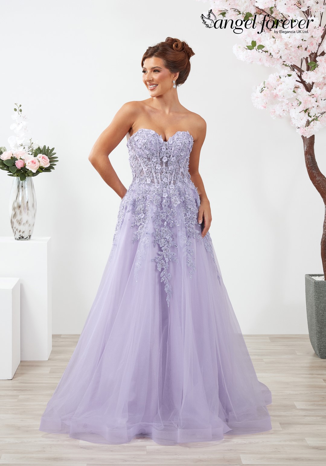 ANGEL FOREVER AF6660 LILAC | A LINE PROM DRESS