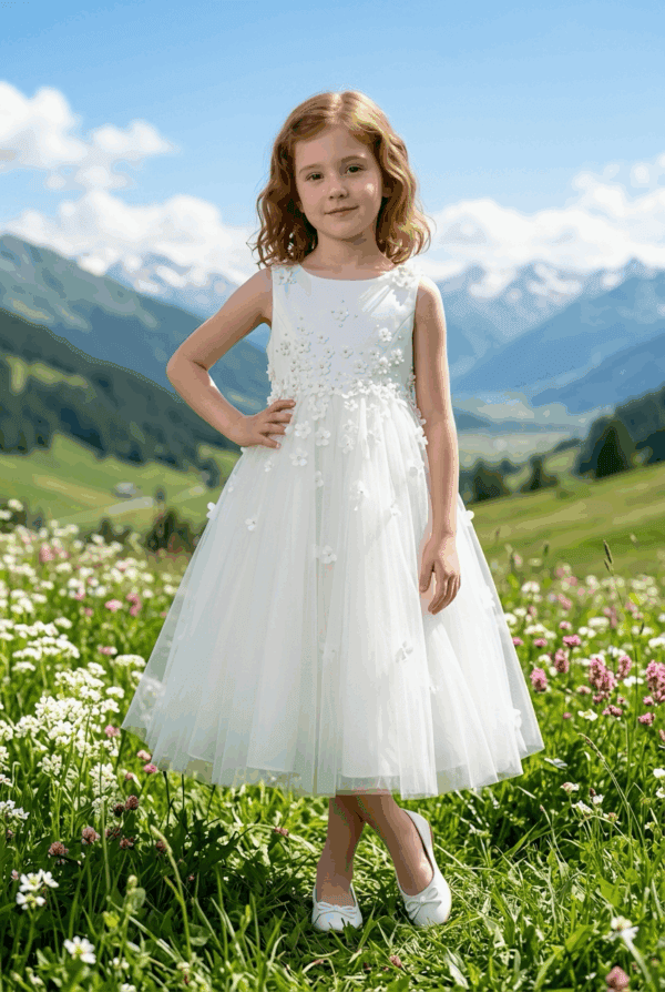 EB12299 IVORY FLOWER GIRL