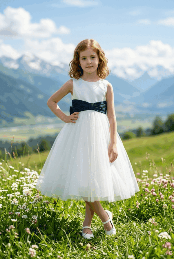 EB12883 IVORY NAVY SASH